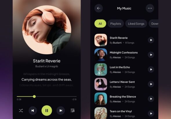 Music player mobile app