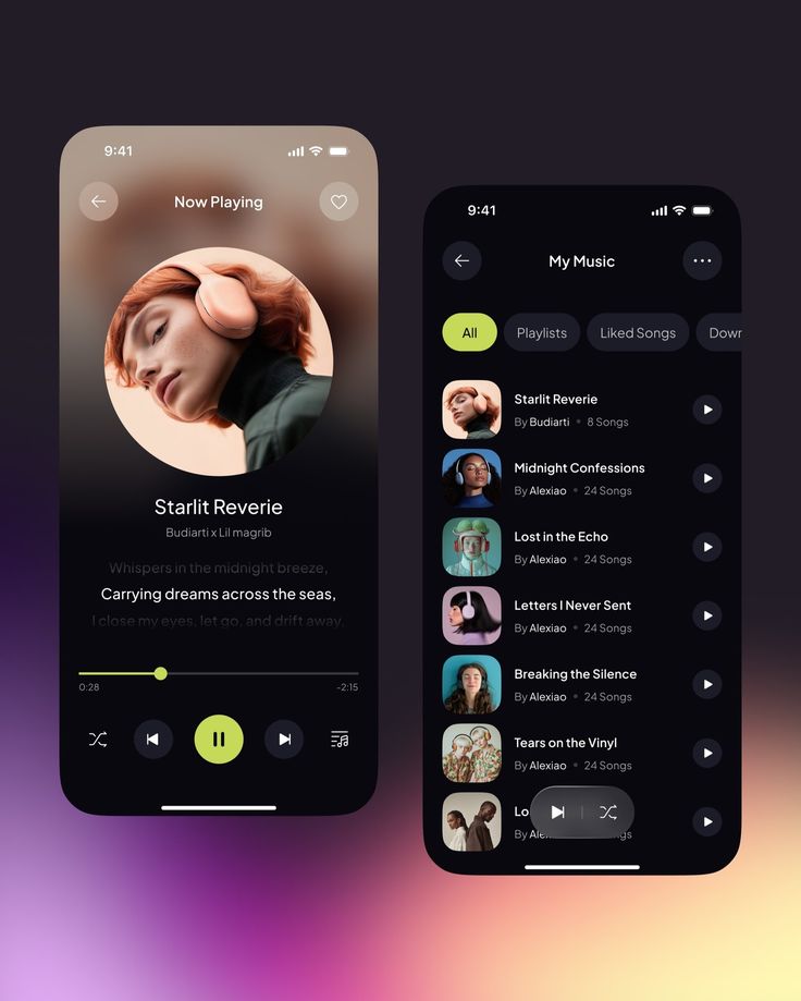 Music player mobile app